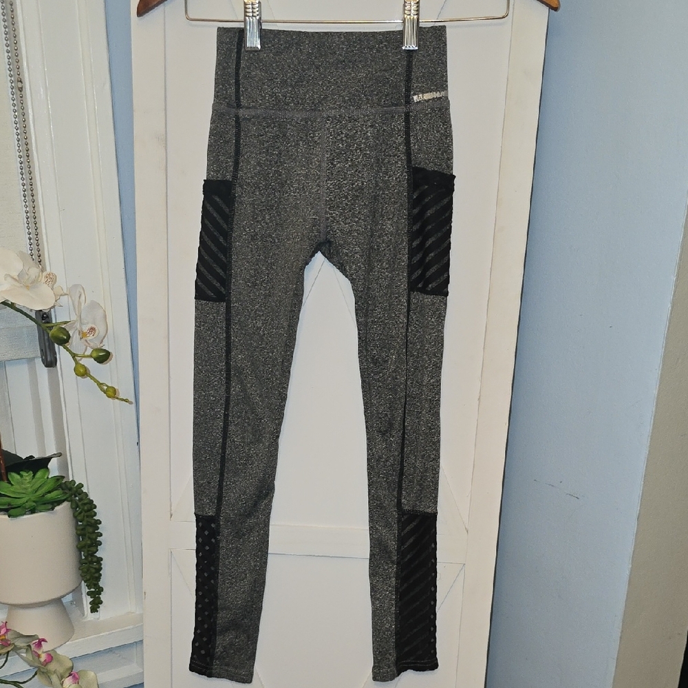 Gray and Black Kids Leggings